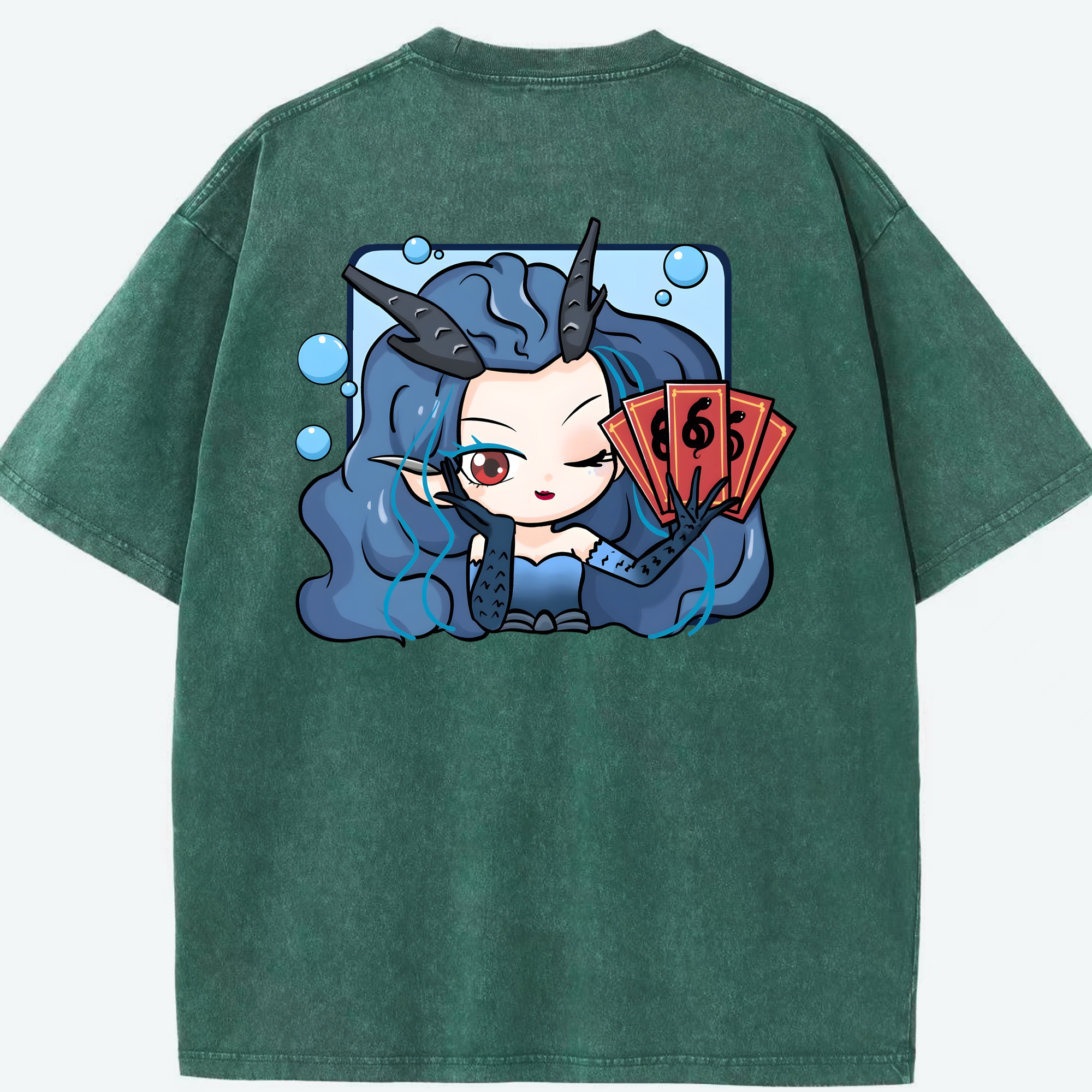 （画像用） Ne Zha 2 ナタ 魔童の大暴れ 綿100% ヴィンテージ風 半袖Tシャツ（背面プリント）